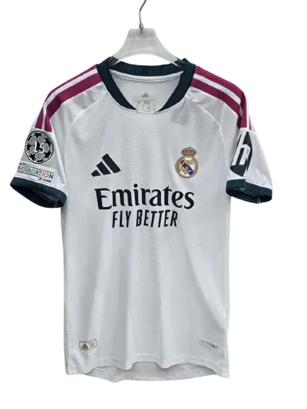 Real madrid jersey with mbappe 10 +UCL patches