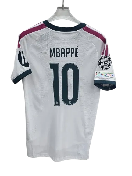 Real madrid jersey with mbappe 10 +UCL patches
