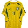2002 Brazil home jersey with ronaldinho